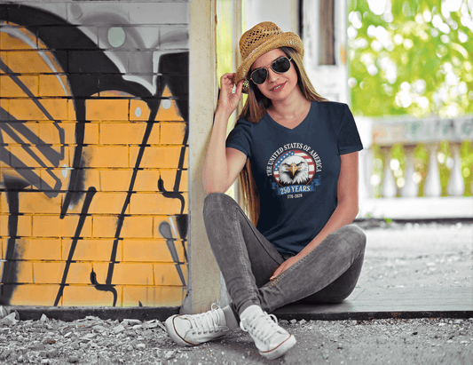 Eagle of Liberty: 250-Year Anniversary Edition - Ladies V-Neck