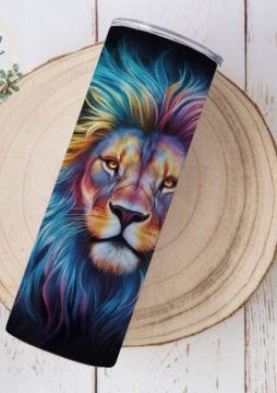 Be Still and Know Colorful Lion  - 20 Oz Tumbler