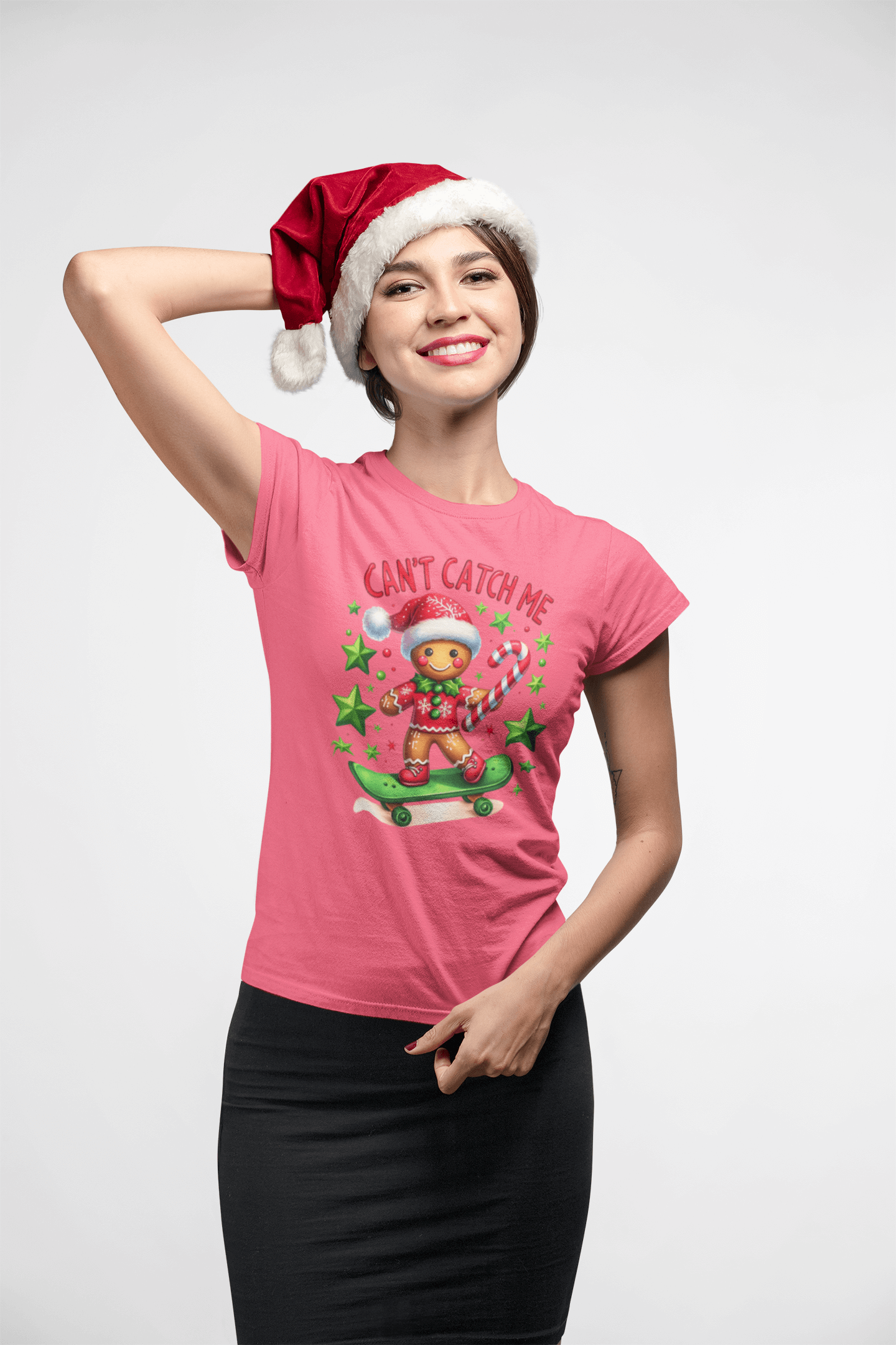 Can't Catch Me - Ladies Fitted T-Shirt