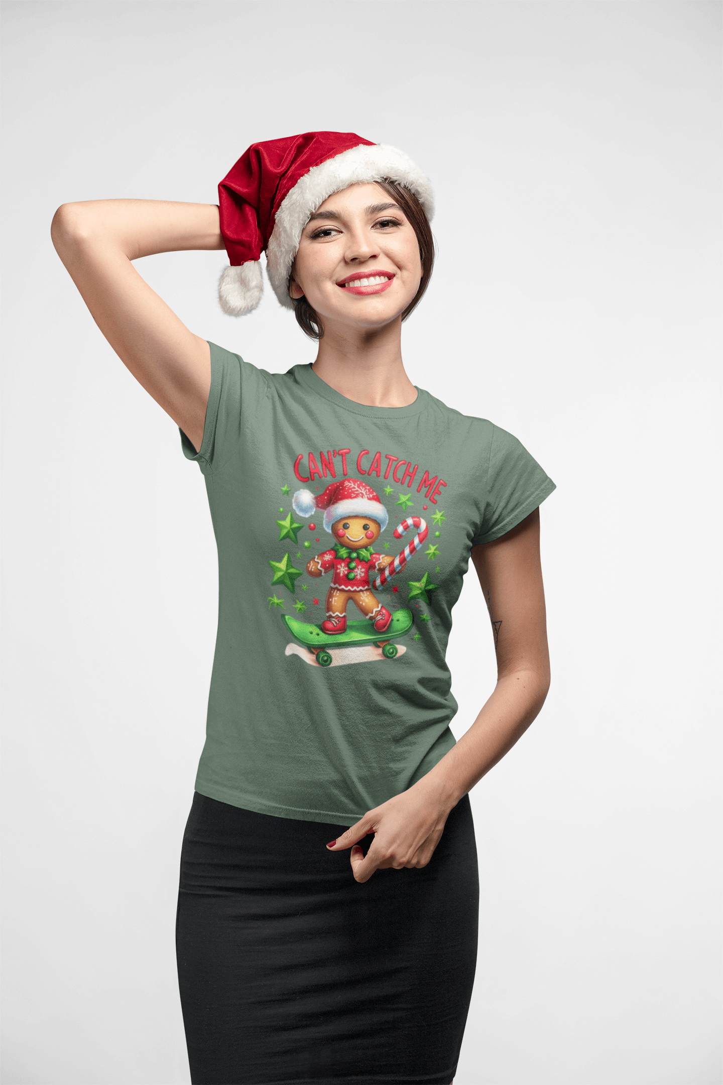Can't Catch Me - Ladies Fitted T-Shirt
