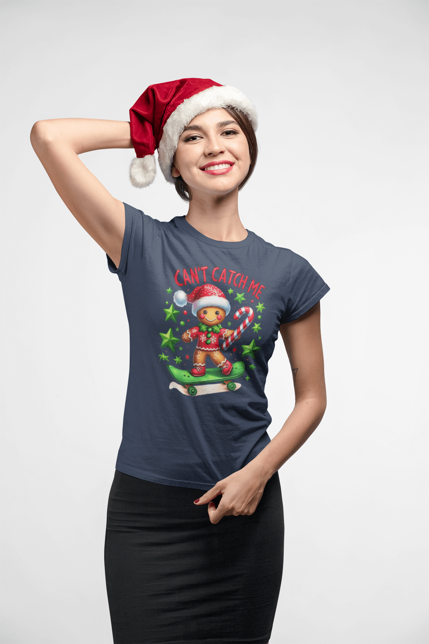 Can't Catch Me - Ladies Fitted T-Shirt