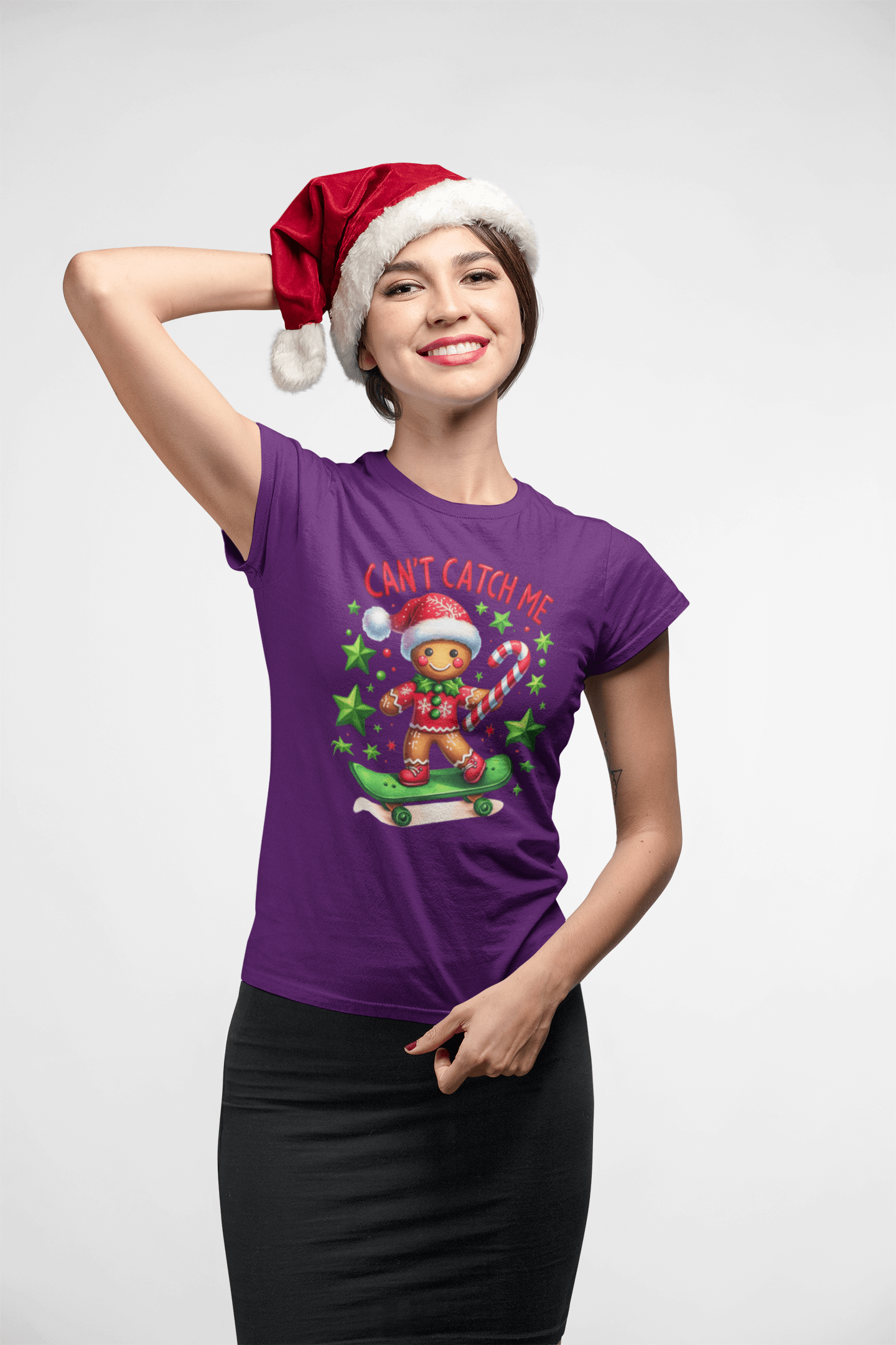 Can't Catch Me - Ladies Fitted T-Shirt