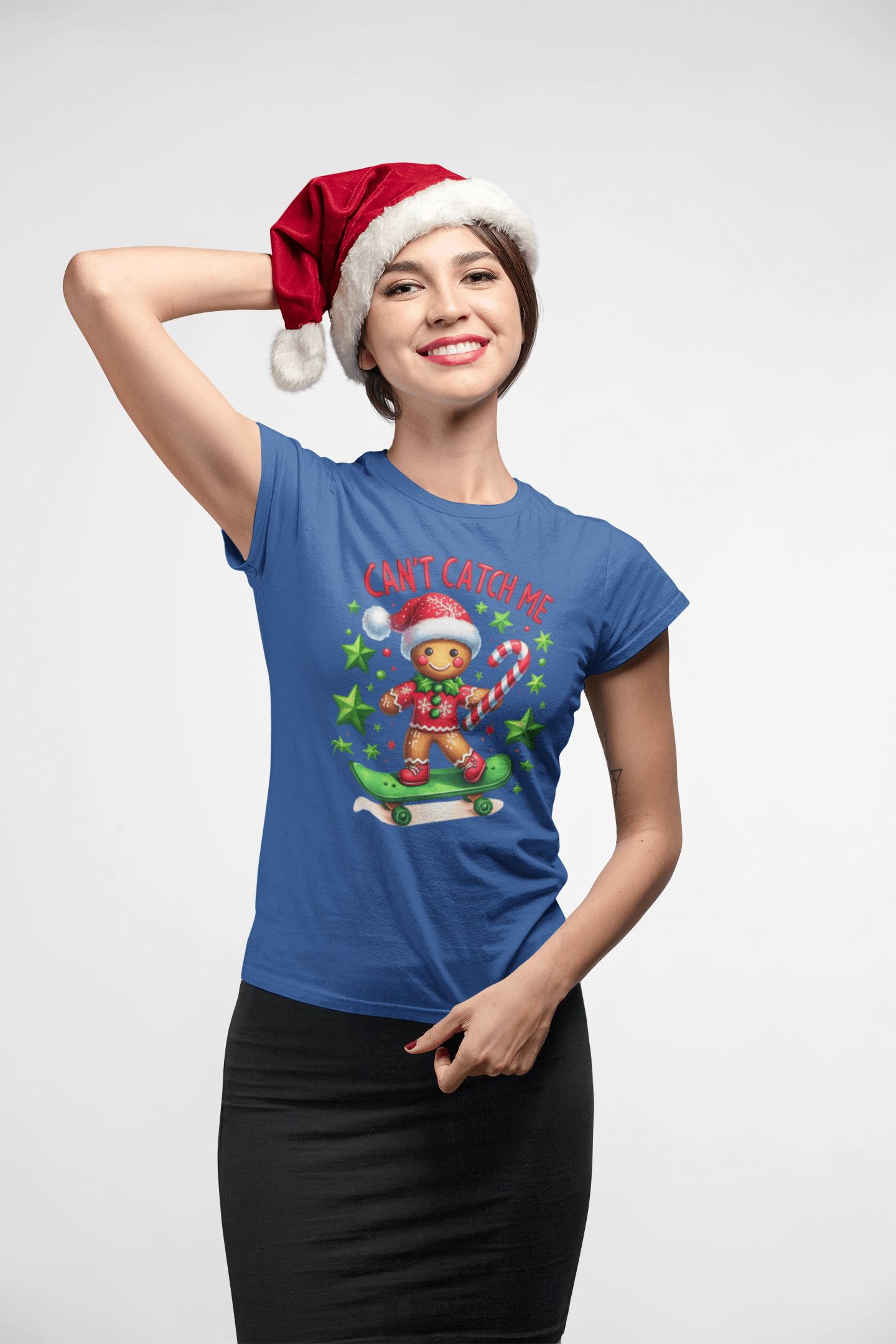 Can't Catch Me - Ladies Fitted T-Shirt