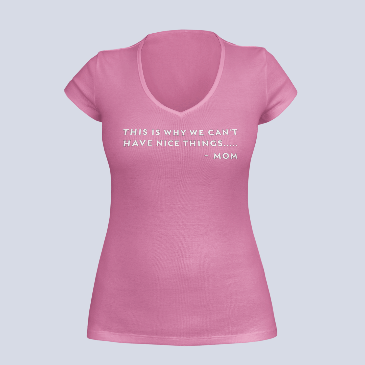Why We Can't Have Nice Things - Mom - Ladies V-Neck