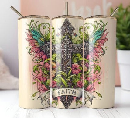Faith Cross - 20 Oz Tumbler