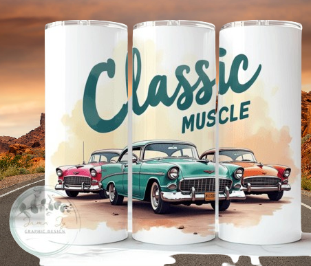 Classic Muscle Cars - 20 Oz Tumbler