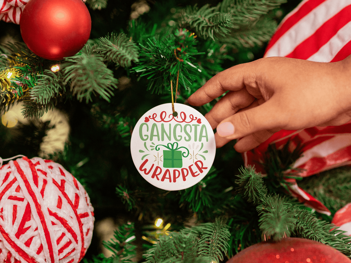 Gangsta Wrapper Ornaments – 5 Fun Holiday Designs