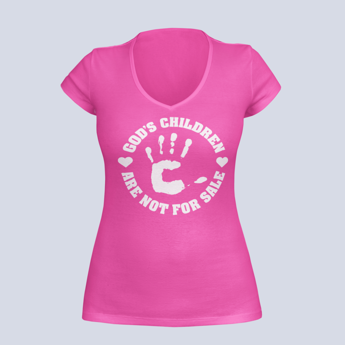 God's Children Are Not For Sale - Ladies V-Neck - T-Shirt