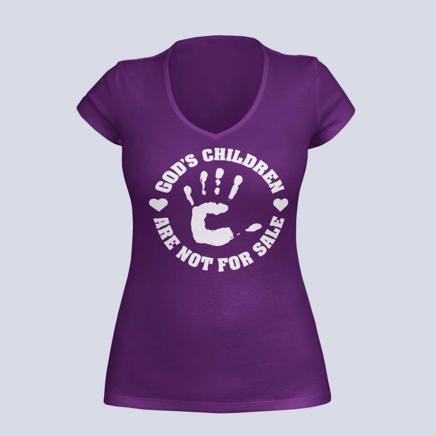 God's Children Are Not For Sale - Ladies V-Neck - T-Shirt