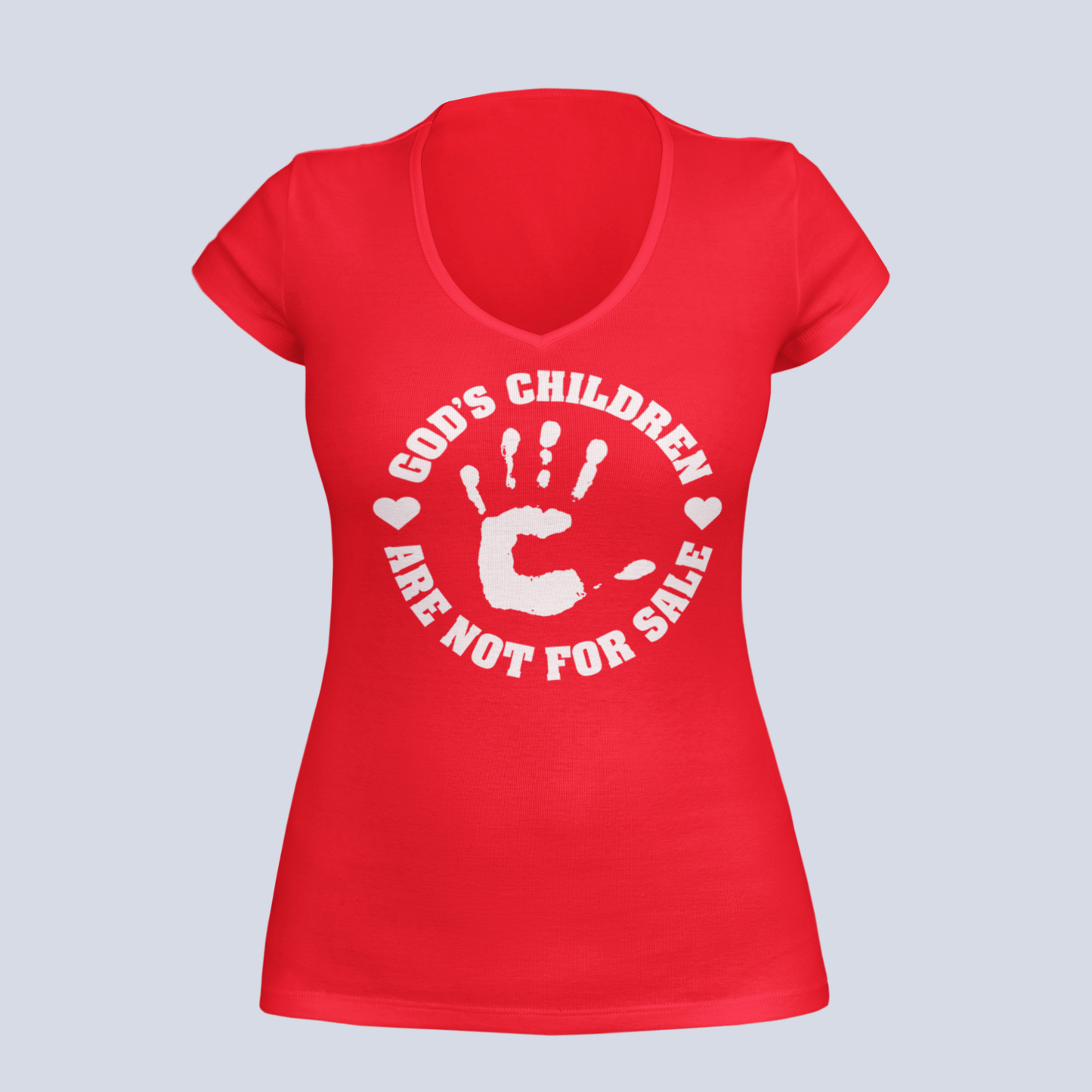 God's Children Are Not For Sale - Ladies V-Neck - T-Shirt