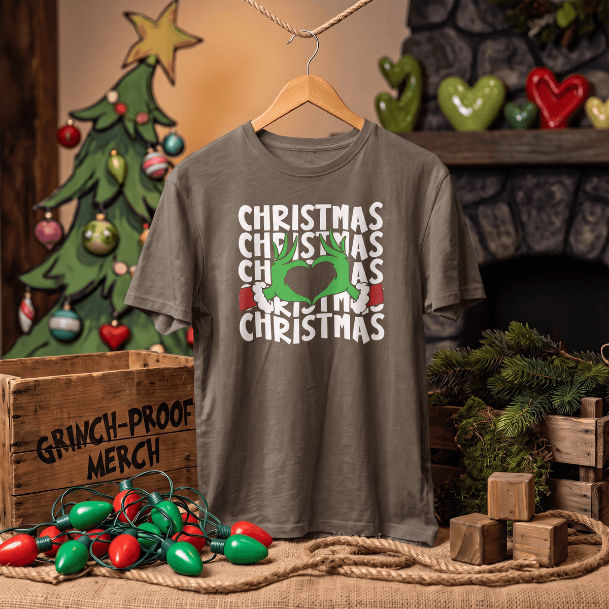 Even a Grinch Has a Heart – Christmas T-Shirt