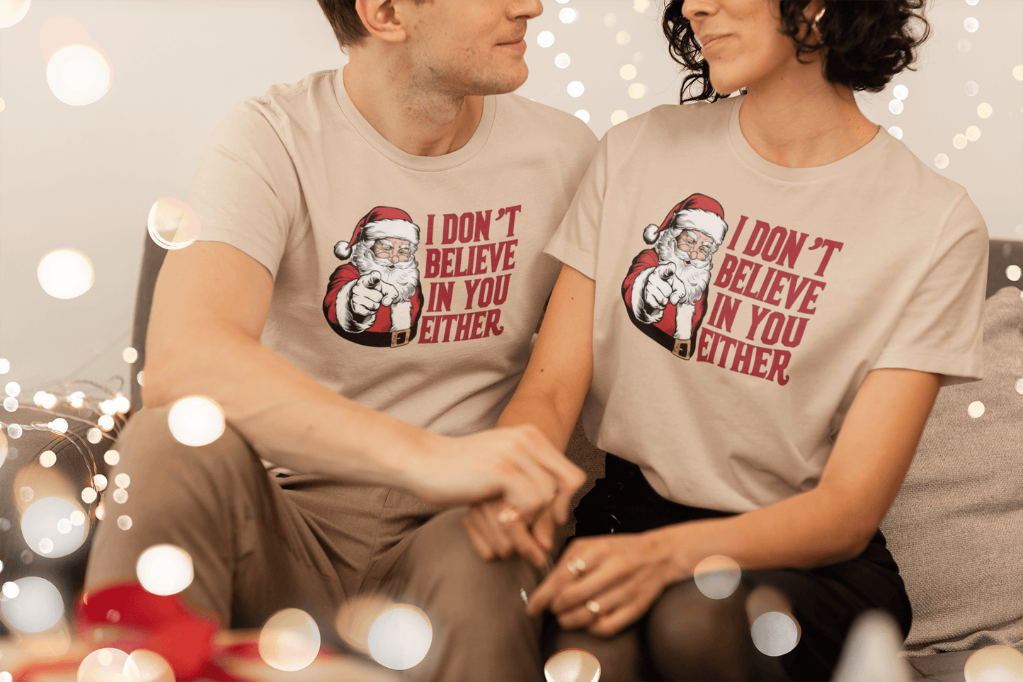 I Don't Believe In You Either Santa T-Shirt - Unisex