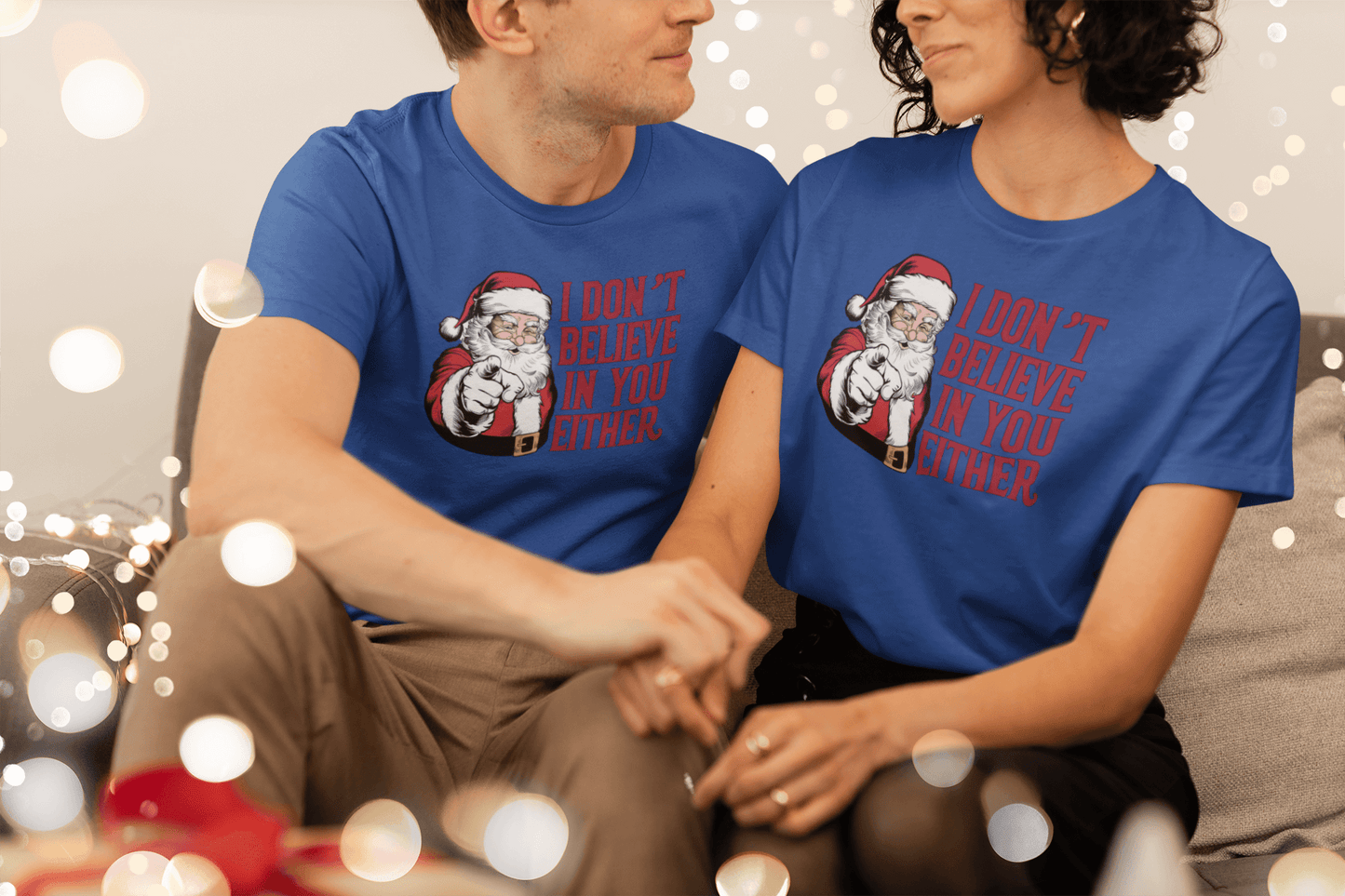 I Don't Believe In You Either Santa T-Shirt - Unisex