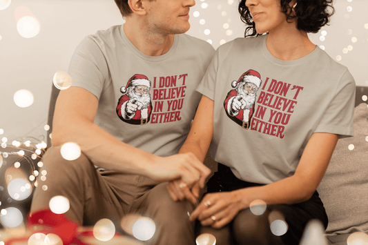 I Don't Believe In You Either Santa T-Shirt - Unisex
