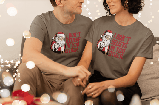 I Don't Believe In You Either Santa T-Shirt - Unisex