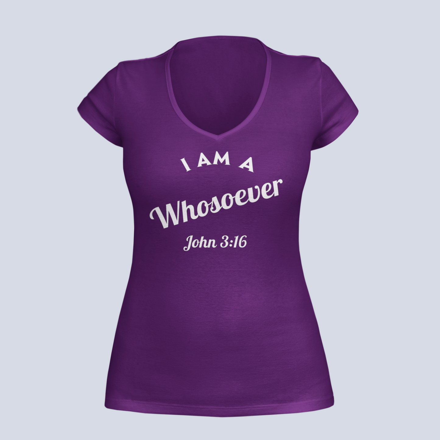 I Am a Whosoever John 3:16 - T-Shirt - Ladies V-Neck