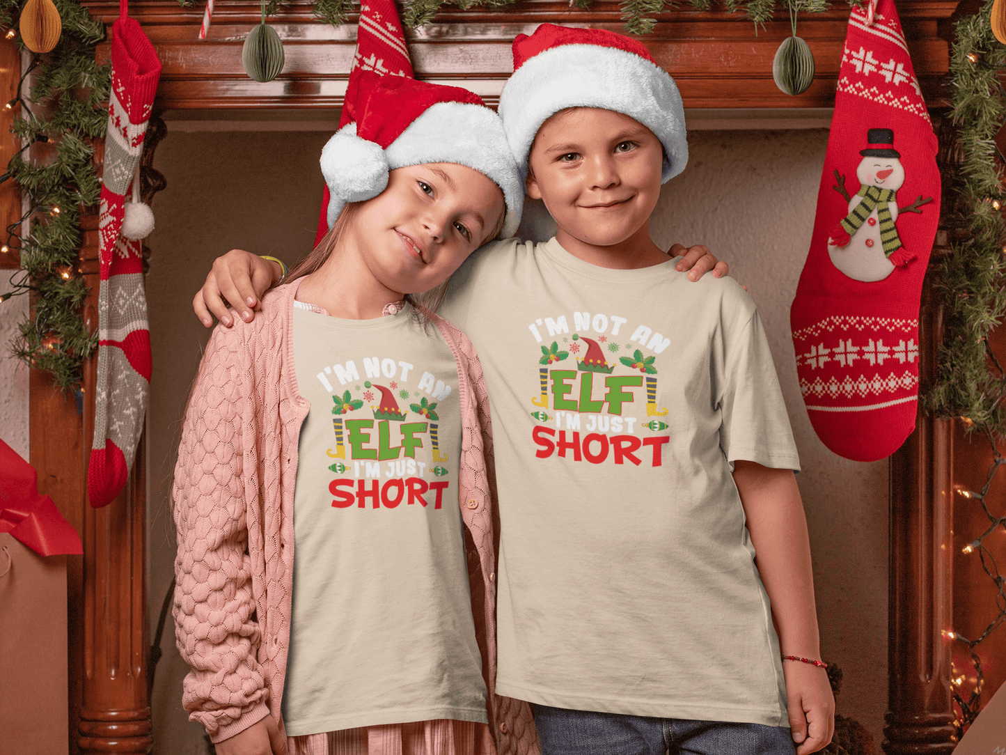 Not an Elf, Just Short - Kids T-Shirts