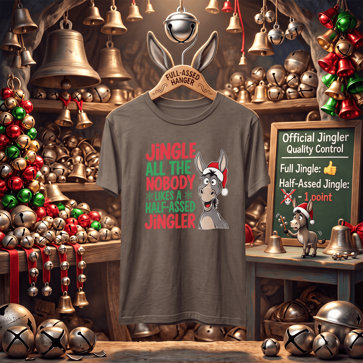 Jingle All the Way – Don't Half-Ass Christmas! - T-Shirt