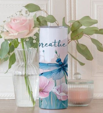 Just Breathe Dragon Fly - 20 Oz Tumbler