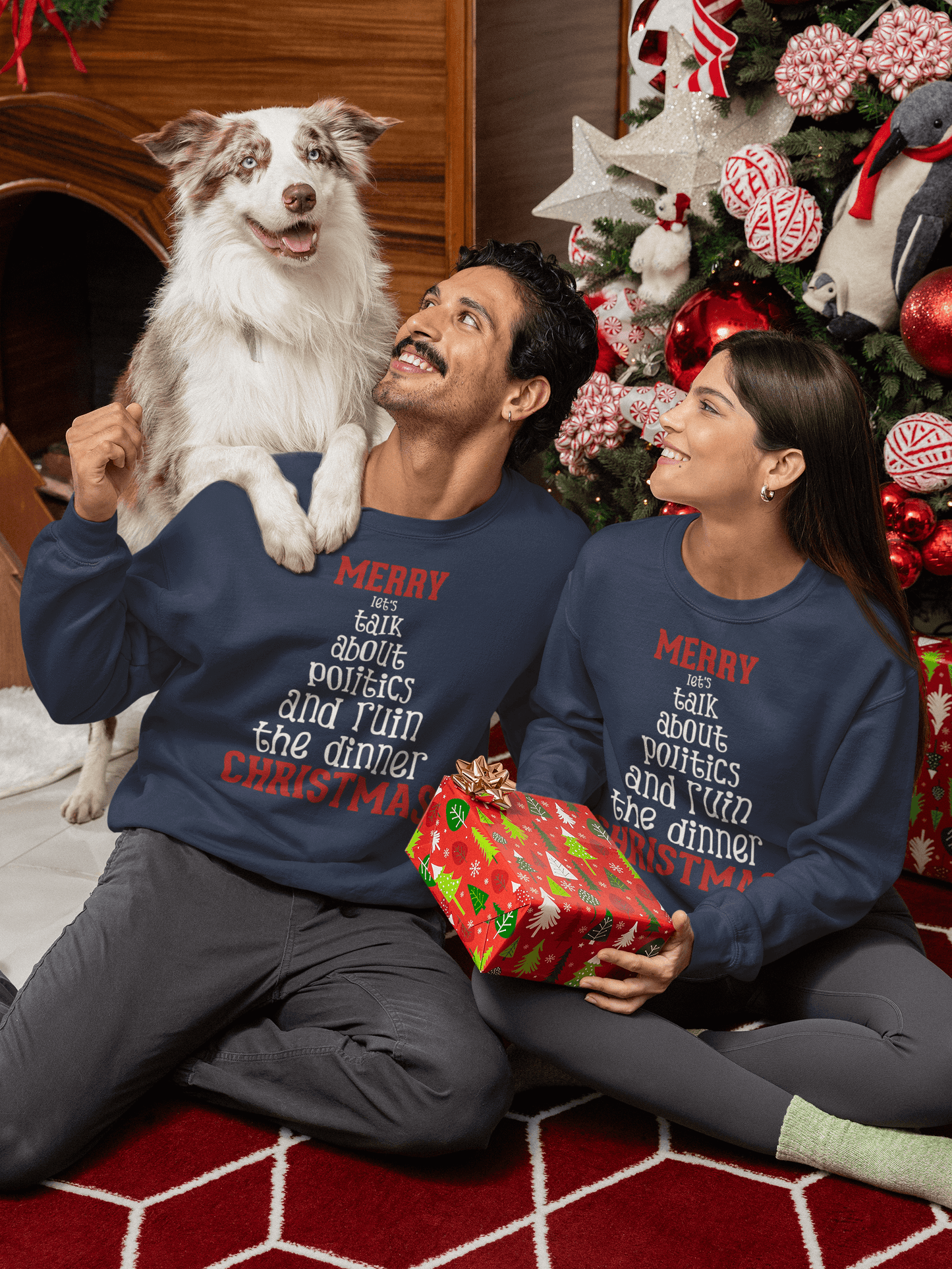 Merry Let's Talk About Politics - Sweatshirt