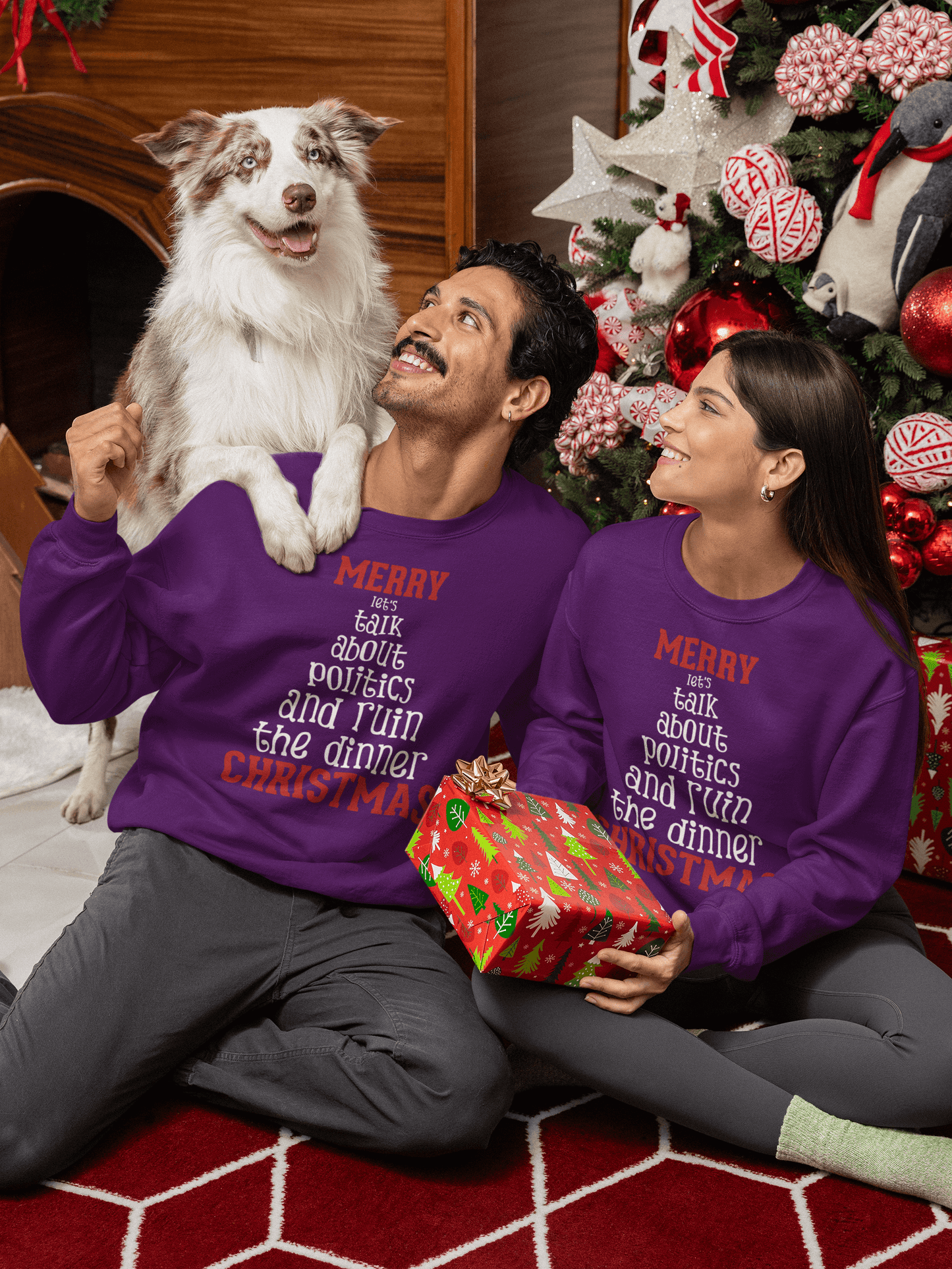 Merry Let's Talk About Politics - Sweatshirt