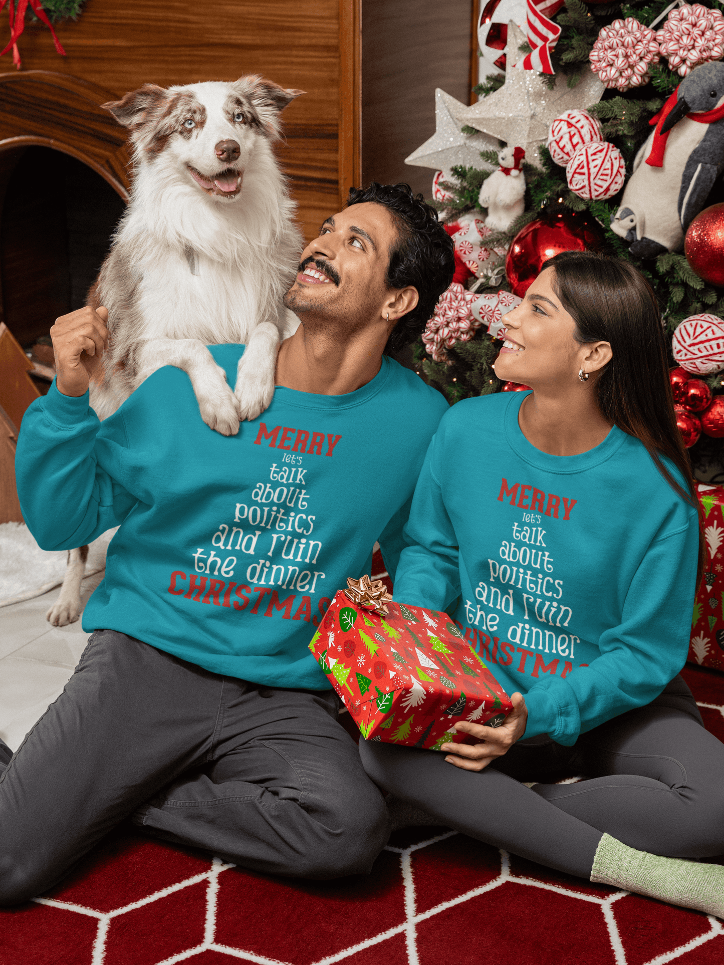 Merry Let's Talk About Politics - Sweatshirt