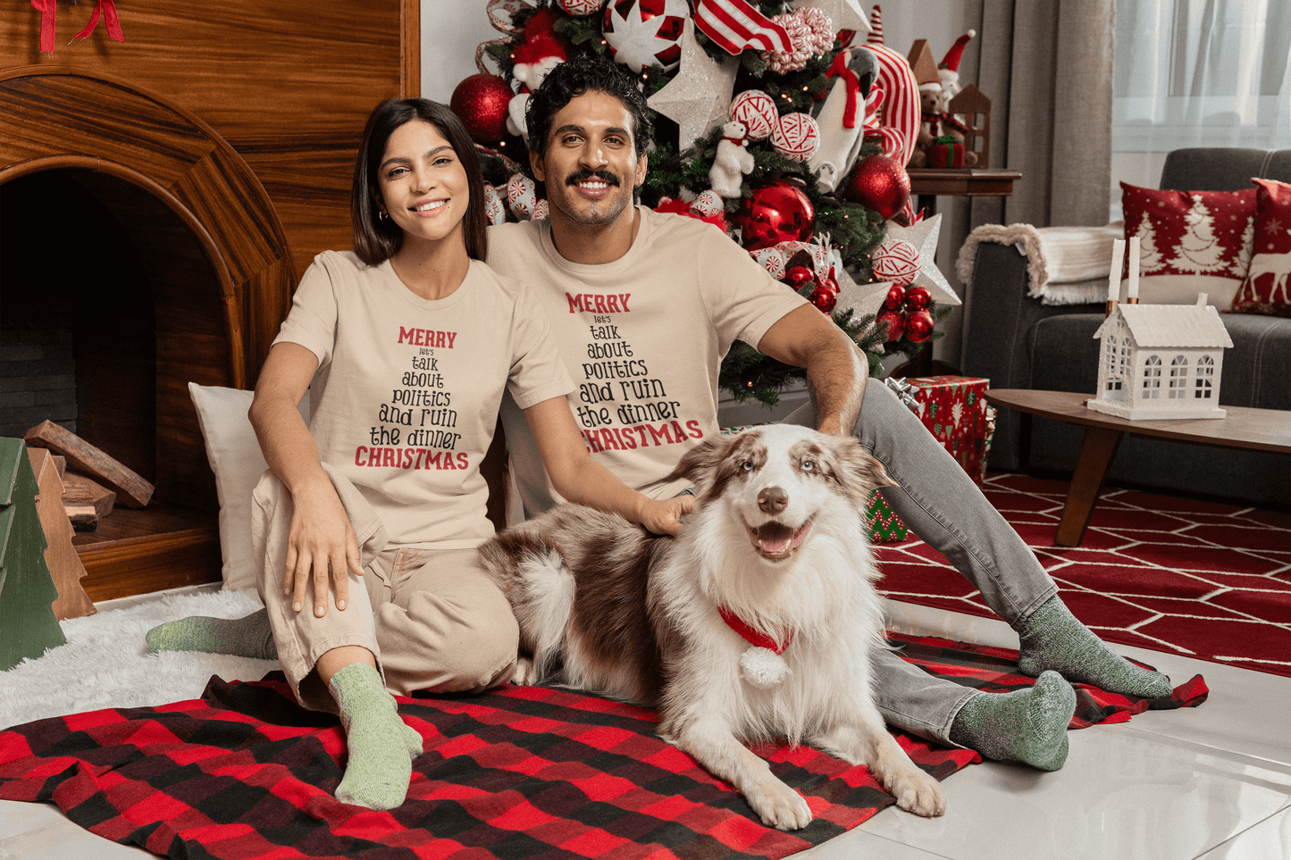 Merry Let's Talk About Politics - Unisex T-Shirt