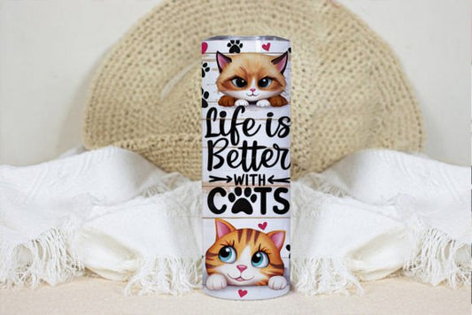 Life Is Better With Cats - 20 Oz Tumbler