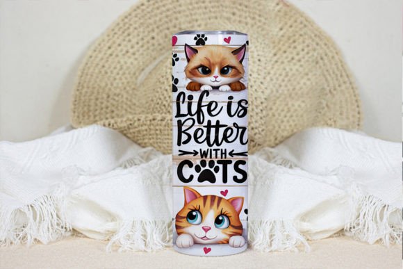Life Is Better With Cats - 20 Oz Tumbler