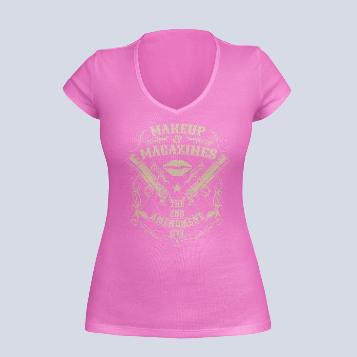 Makeup and Magazines - 2A T-Shirt - Ladies V-Neck