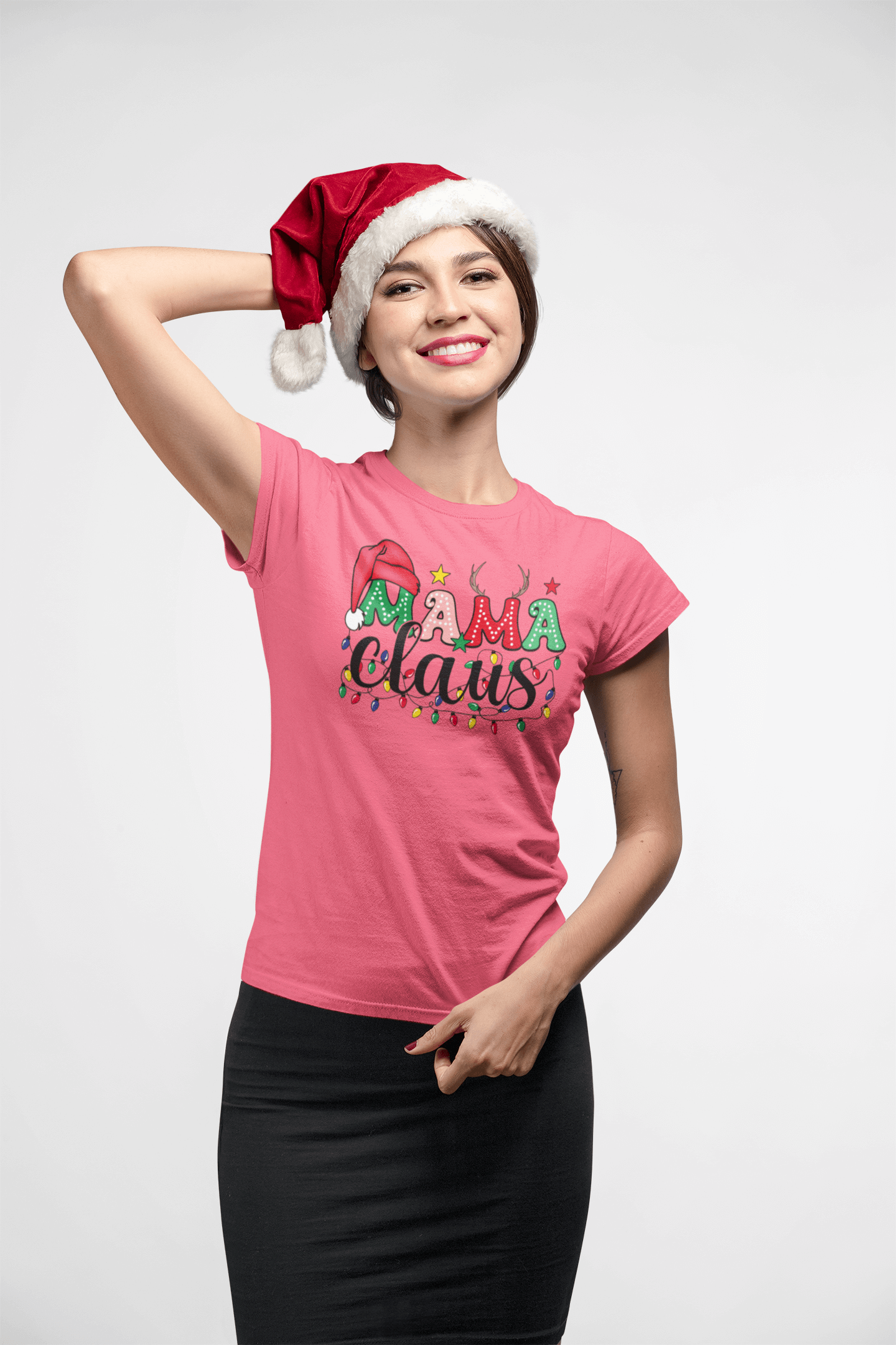 Mama Claus - Ladies Fitted T-Shirt