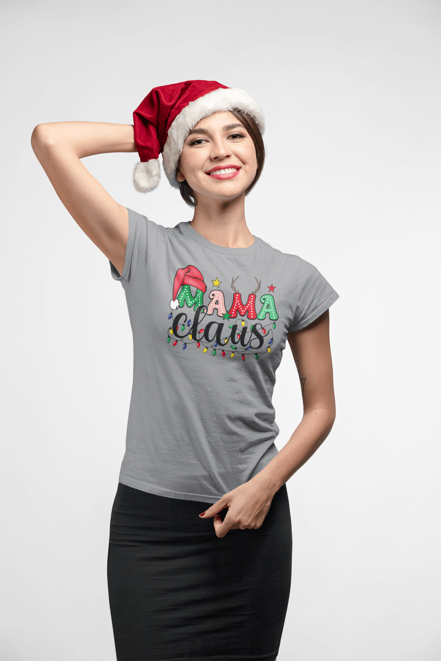 Mama Claus - Ladies Fitted T-Shirt