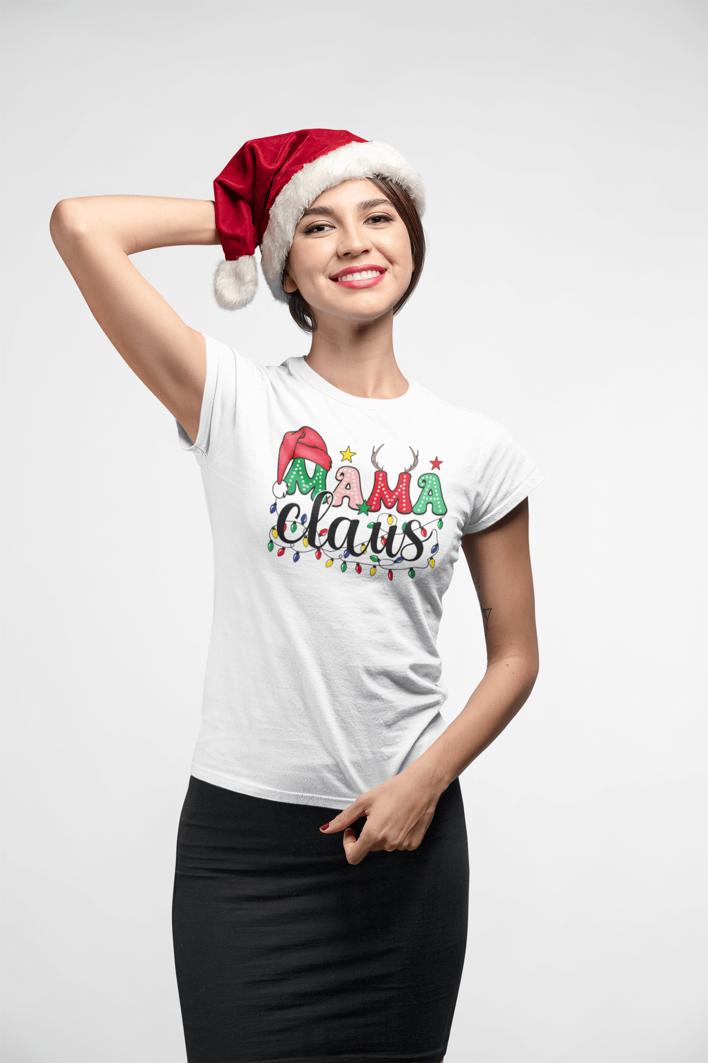 Mama Claus - Ladies Fitted T-Shirt