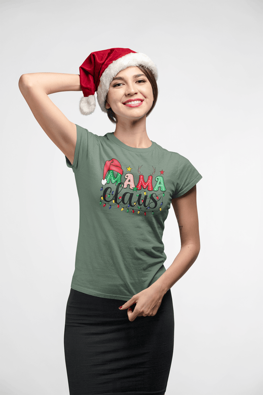 Mama Claus - Ladies Fitted T-Shirt