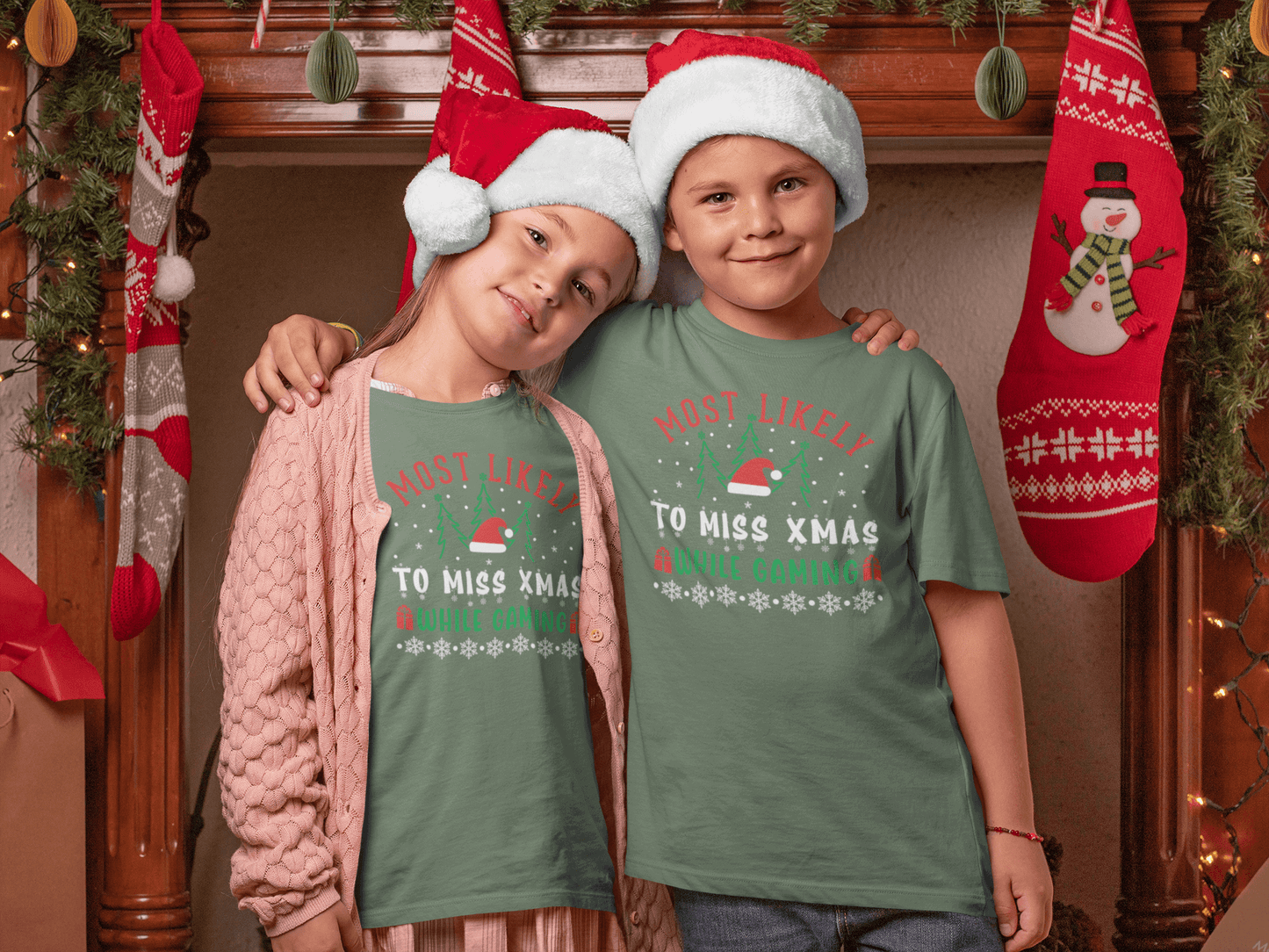 Most Likely To Miss Xmas While Gaming - T-Shirt Youth