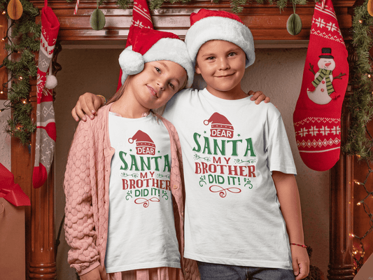 Santa My Brother Did It - Kids T-Shirts