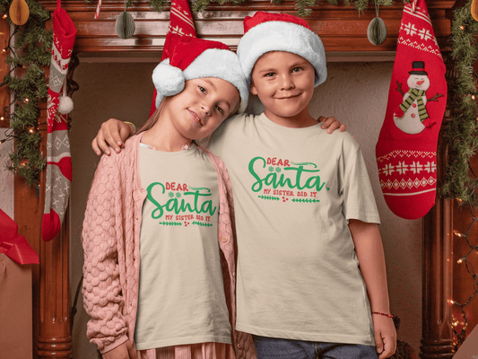 Santa My Sister Did It - Kids T-Shirts