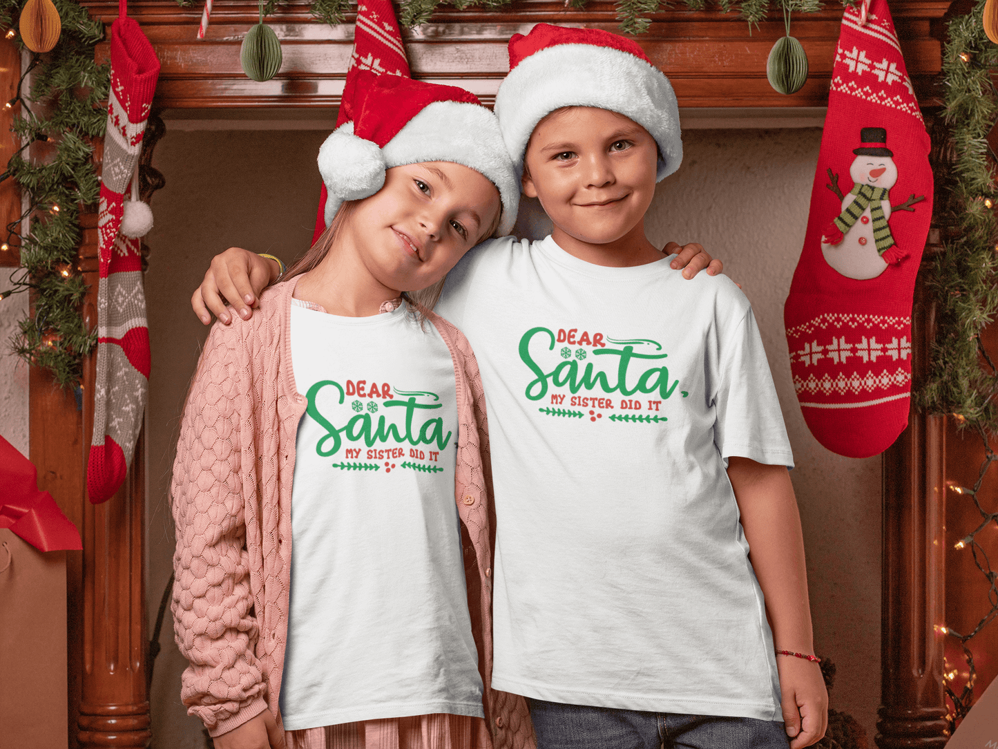 Santa My Sister Did It - Kids T-Shirts