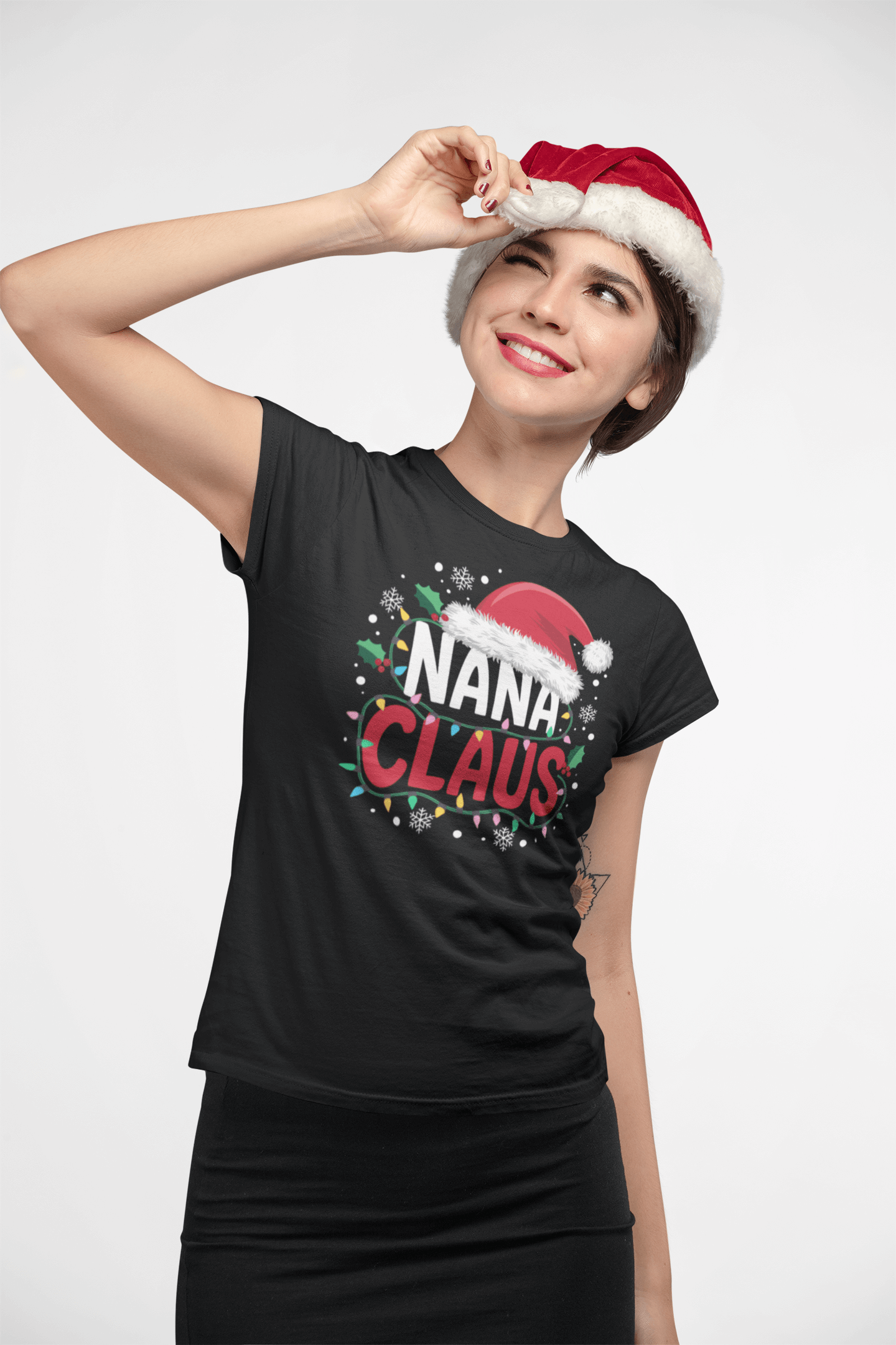 Nana Claus - Ladies Fitted T-Shirt