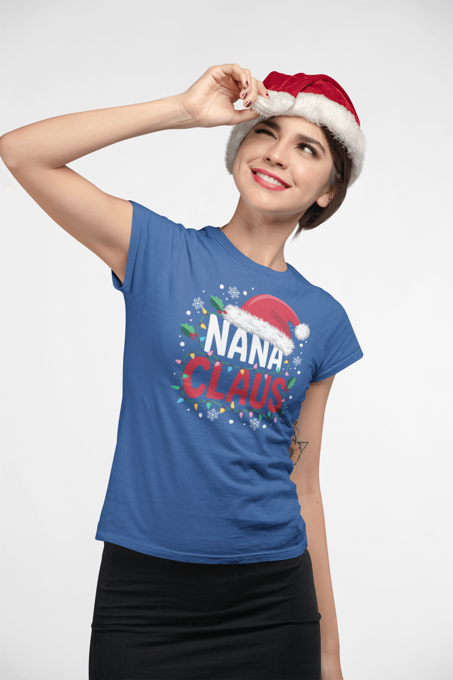 Nana Claus - Ladies Fitted T-Shirt