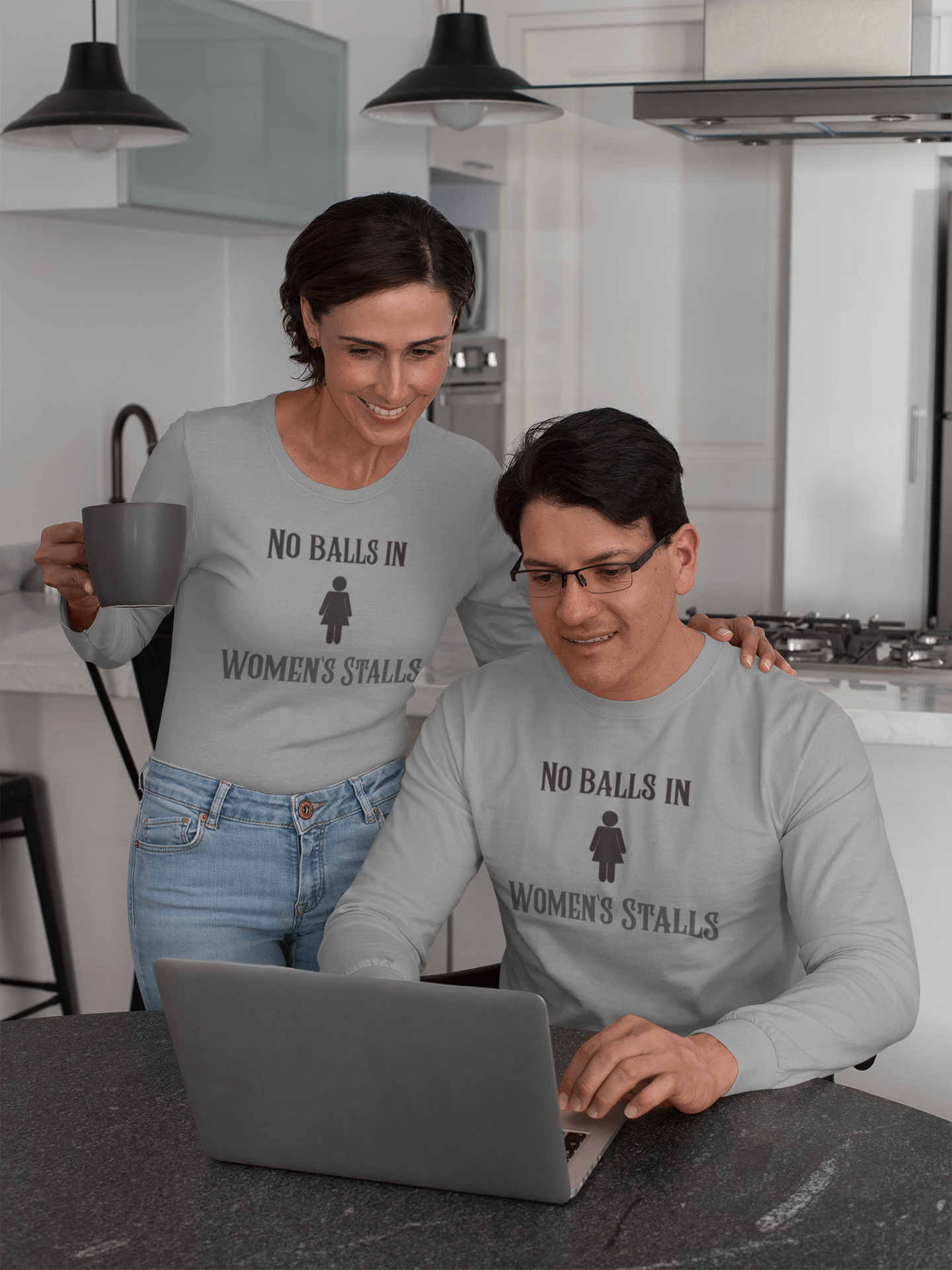 No Balls in Women's Stalls - Long Sleeve T-Shirt