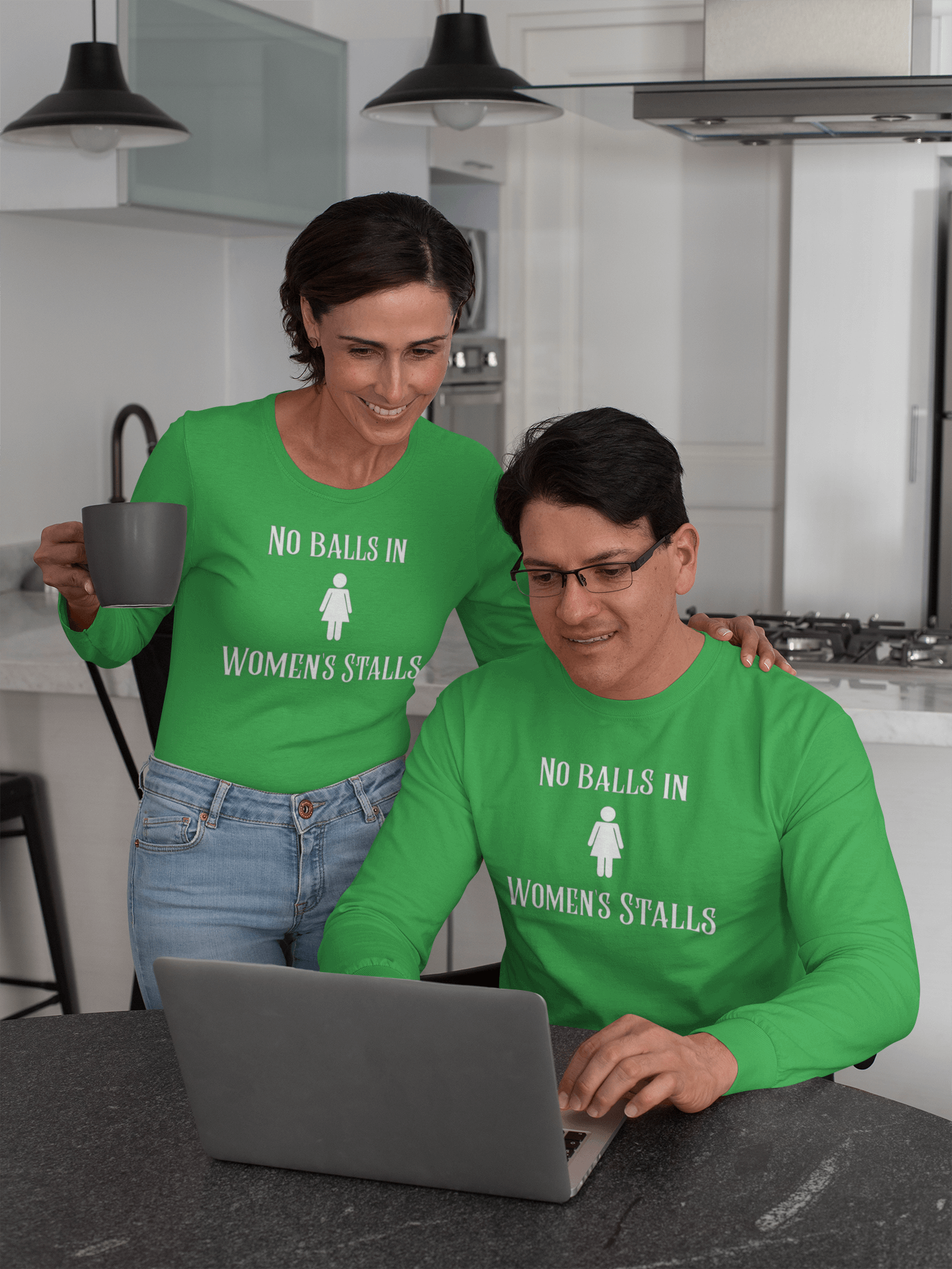 No Balls in Women's Stalls - Long Sleeve T-Shirt