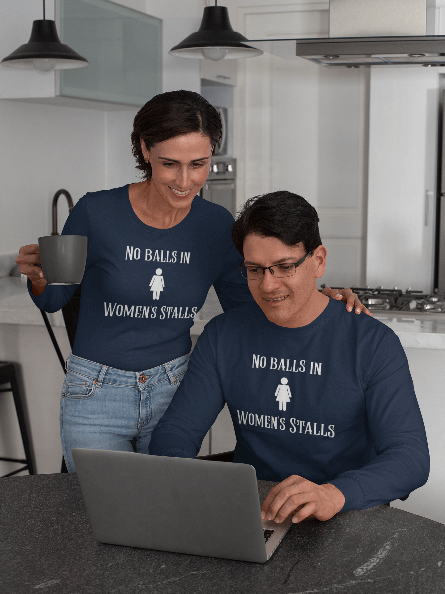No Balls in Women's Stalls - Long Sleeve T-Shirt