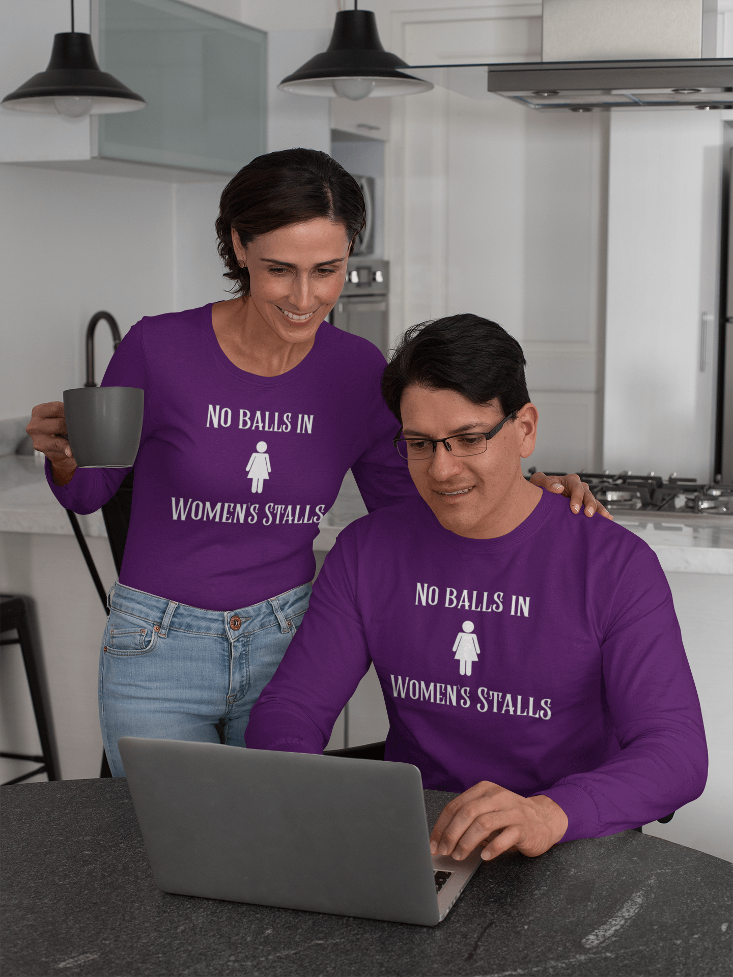 No Balls in Women's Stalls - Long Sleeve T-Shirt
