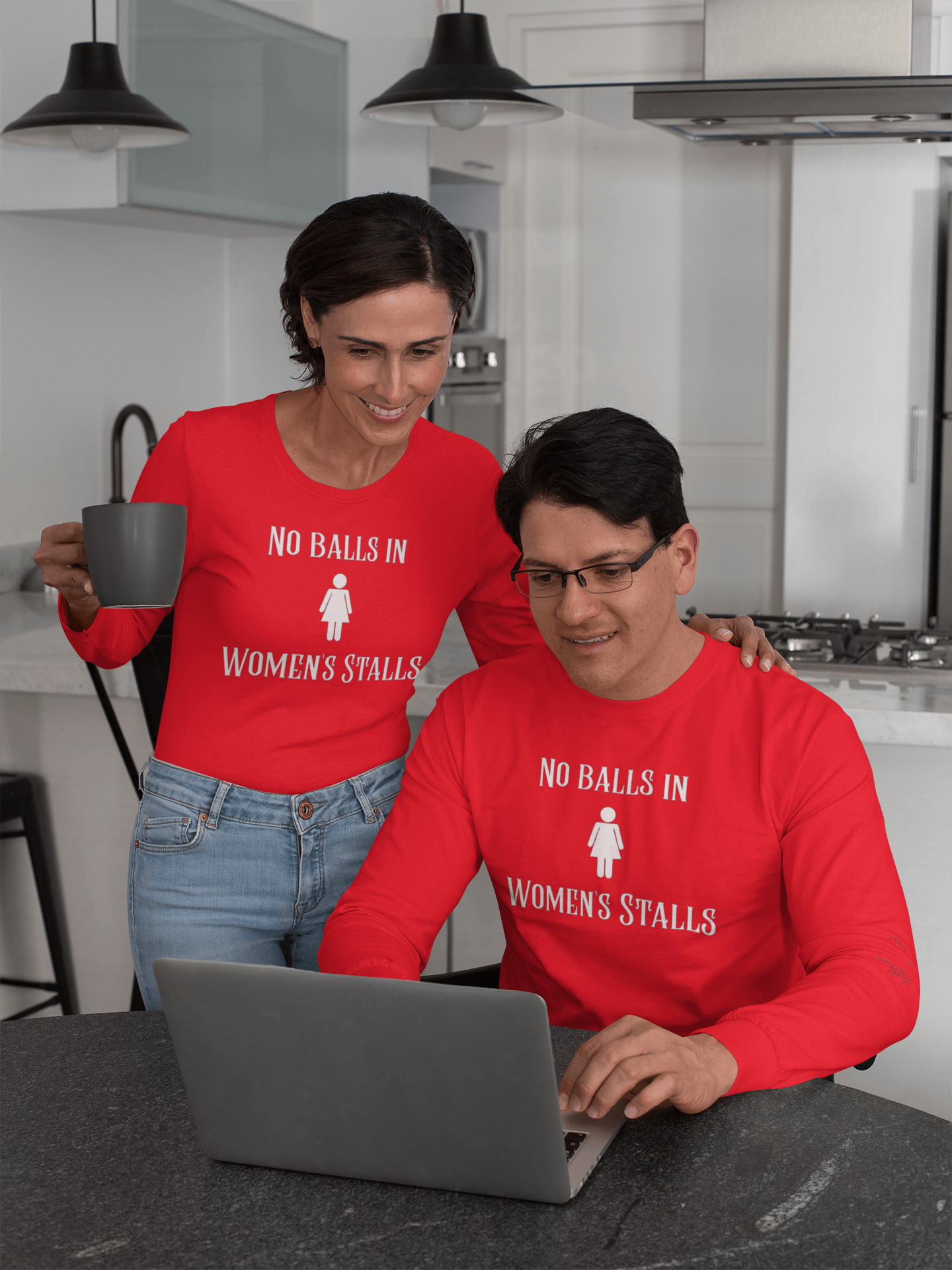 No Balls in Women's Stalls - Long Sleeve T-Shirt
