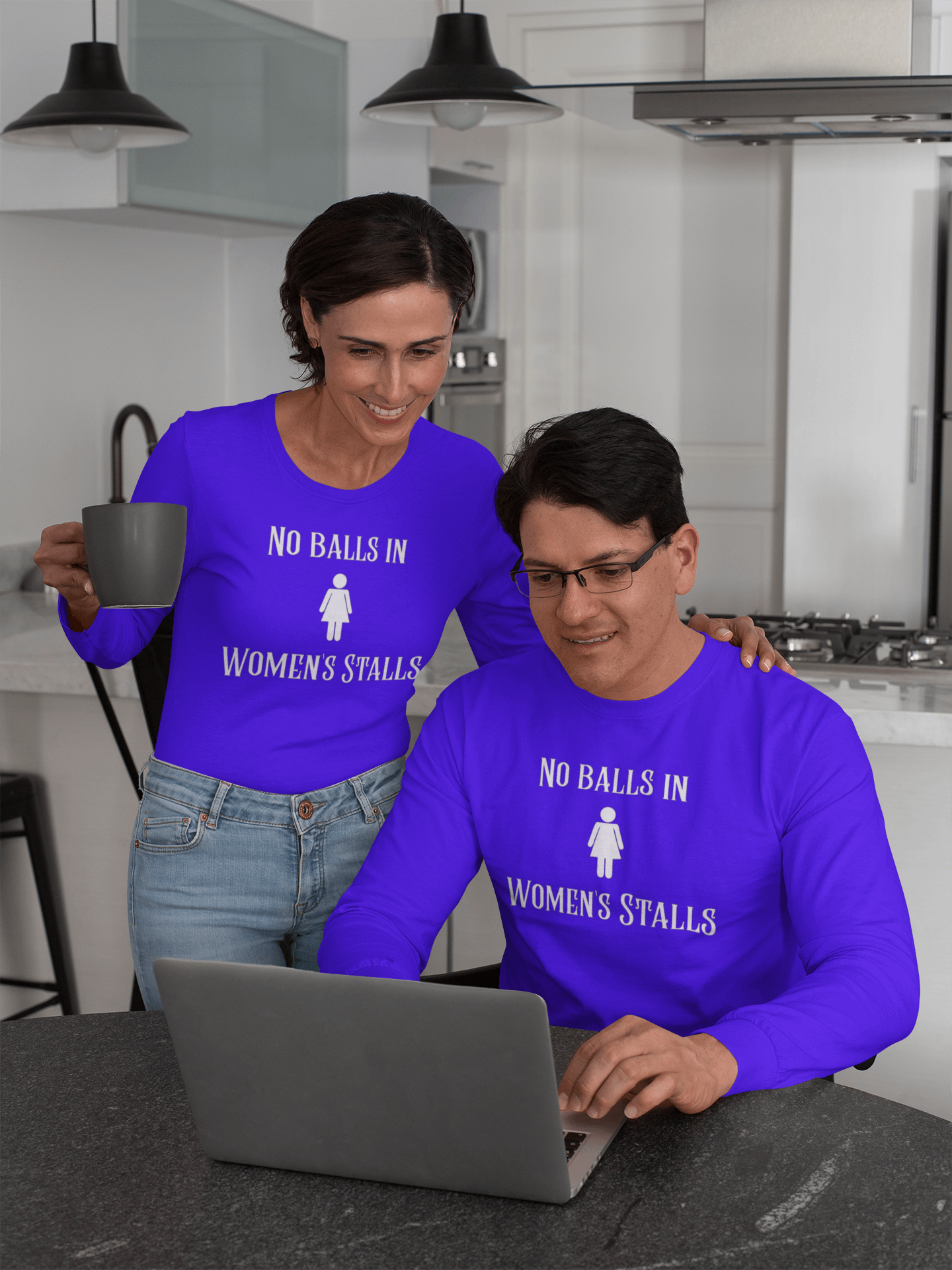 No Balls in Women's Stalls - Long Sleeve T-Shirt