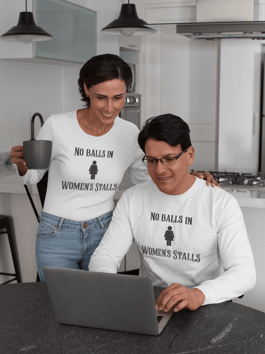No Balls in Women's Stalls - Long Sleeve T-Shirt