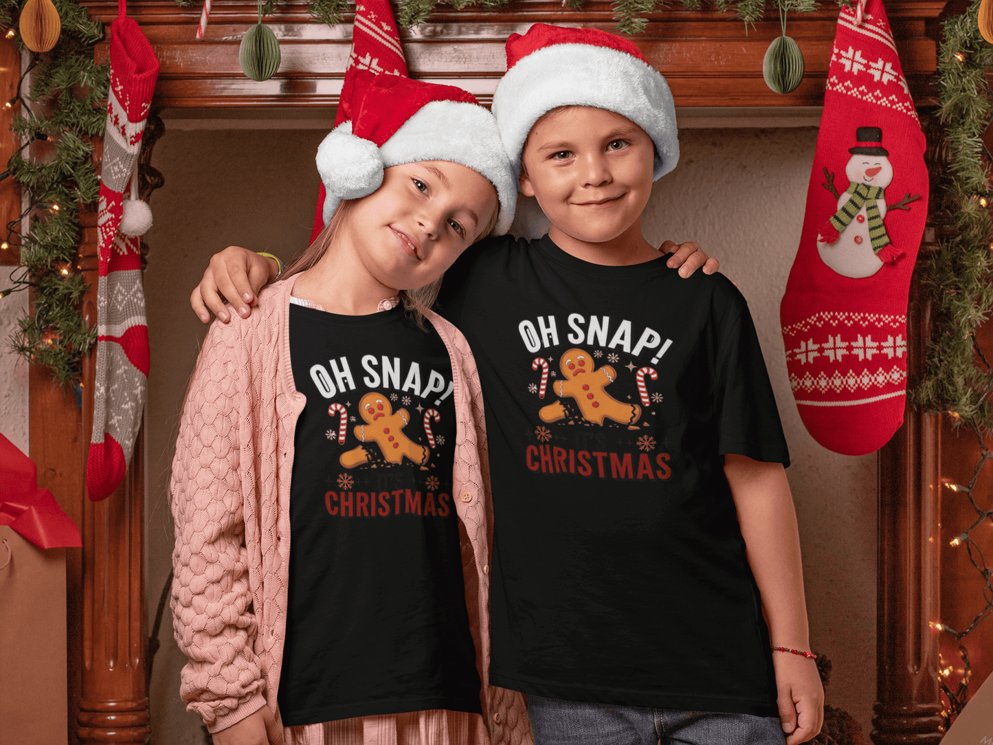 Oh Snap! It's Christmas - Kids T-Shirts