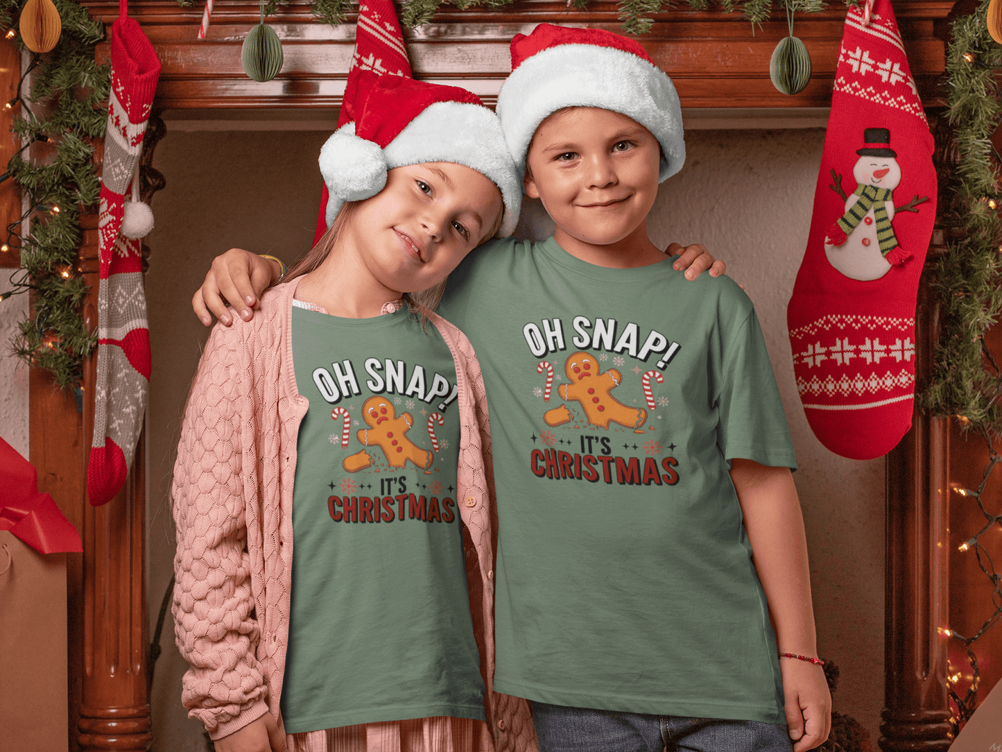 Oh Snap! It's Christmas - Kids T-Shirts