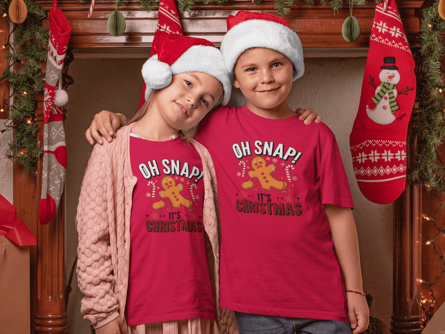 Oh Snap! It's Christmas - Kids T-Shirts